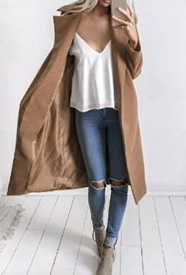 Sentao Élégant Manteaux Hiver Femme Veste Manteau Long Parkas Trench-coat Classique Manches Longues Outwear Blazer Veste Sentao Élégant Manteaux Hiver Femme Veste Manteau Long Parkas Trench-coat Classique Manches Longues Outwear Blazer Veste 3