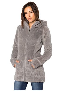 Sublevel Manteau femme en polaire teddy | Manteau polaire douillet à col haut disponible en gris et en noir Sublevel Manteau femme en polaire teddy | Manteau polaire douillet à col haut disponible en gris et en noir 2