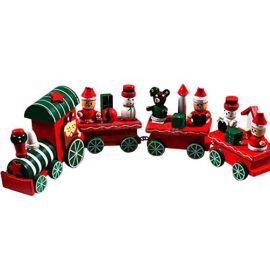 Tonsee® 4 Pièces Bois de Noël Xmas train Décoration de décoration intérieure Cadeau Tonsee® 4 Pièces Bois de Noël Xmas train Décoration de décoration intérieure Cadeau