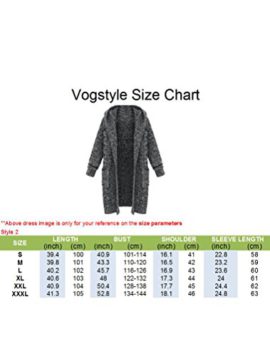 Vogstyle Femme Manteau Cardigan Tricot Lourd Pull ouvert à Capuche Gilet manches longues Chaud Avec Poches Vogstyle Femme Manteau Cardigan Tricot Lourd Pull ouvert à Capuche Gilet manches longues Chaud Avec Poches