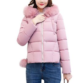 WODDU Femme Doudoune Col Fourrure Grande Taille Épais Blouson à Capuche Zip WODDU Femme Doudoune Col Fourrure Grande Taille Épais Blouson à Capuche Zip