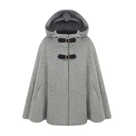 WanYang Élégant Chaud Hiver Capuche Poncho Cape Laine Femmes Veste Manteau WanYang Élégant Chaud Hiver Capuche Poncho Cape Laine Femmes Veste Manteau