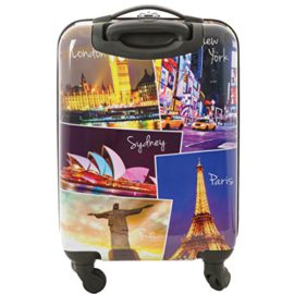 5-Cities-Bagage-Cabine-Bagage--Main-Valise-Polycarbonate-Rigide--4-Roulettes-Approuves-pour-Ryanair-Easyjet-Air-France-Lufthansa-Jet2-et-Plus-0