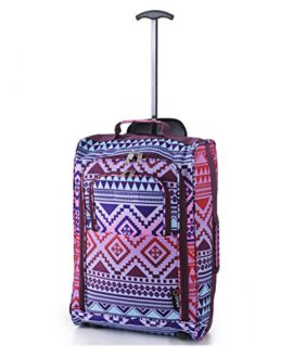 533-cm55-cm-5-Villes-Noir-Carry-On-lger-Sac--roulettes-Cabine-Bagage--main-0