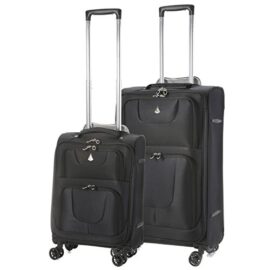 Aerolite Valise Souple Léger 8 Roulettes Noir Aerolite Valise Souple Léger 8 Roulettes Noir 10