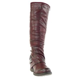 Angkorly-Chaussure-Mode-Botte-motard-cavalier-femme-trss-clout-boucle-Talon-bloc-3-CM-Intrieur-Fourre-0-3