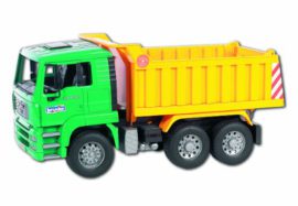 BRUDER-02765-Camion-benne-MAN-Vert-Jaune-0-0