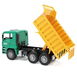 BRUDER-02765-Camion-benne-MAN-Vert-Jaune-0-3