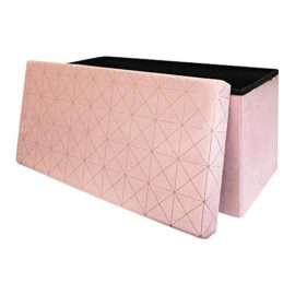 Coffre de rangement pliable Losange rose Coffre de rangement pliable Losange rose 3