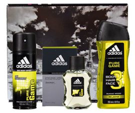 Coffret-Homme-Adidas-PURE-GAME-After-shave-gel-douche-deodorant-body-spray-0