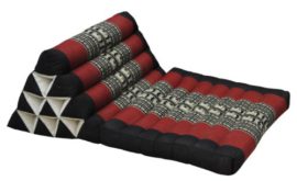 Coussin Thai triangulaire, avec assise 1 pli, Noir/rouge (81601) Coussin Thai triangulaire, avec assise 1 pli, Noir/rouge (81601) 3