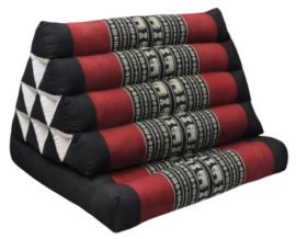 Coussin Thai triangulaire, avec assise 1 pli, Noir/rouge (81601) Coussin Thai triangulaire, avec assise 1 pli, Noir/rouge (81601)