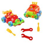 Fajiabao Vehicule Construction Jeu Assemblage Enfant Jouet Voiture avec 2 Pcs Pour Garcon Fille 3 Ans 4 Ans Fajiabao Vehicule Construction Jeu Assemblage Enfant Jouet Voiture avec 2 Pcs Pour Garcon Fille 3 Ans 4 Ans