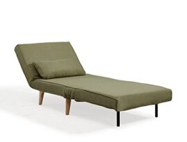 Fauteuil scandinave convertible en tissu vert Fauteuil scandinave convertible en tissu vert 4