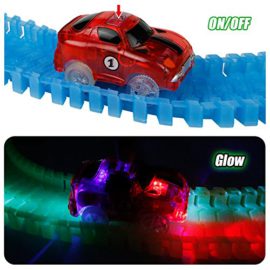 Glow Race Track Voiture Tracks Lumineuse Circuit des Voitures with 240 PCS Luminescent Rails Flexible Track Glow Race Track Voiture Tracks Lumineuse Circuit des Voitures with 240 PCS Luminescent Rails Flexible Track 5