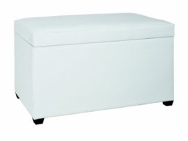 Haku Möbel Coffre de Rangement MDF/Simili Cuir Blanc 40 x 65 x 42 cm Haku Möbel Coffre de Rangement MDF/Simili Cuir Blanc 40 x 65 x 42 cm 2