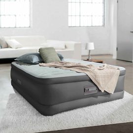 Intex PremAire Matelas technologie Fiber Tech, nouvelle pompe électrique intégrée avec Panneau données et port USB à deux places, PVC, gris, à une place et demie, 137 x 191 x 46 cm Intex PremAire Matelas technologie Fiber Tech, nouvelle pompe électrique intégrée avec Panneau données et port USB à deux places, PVC, gris, à une place et demie, 137 x 191 x 46 cm 5