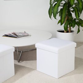 Levivo Tabouret / pouf pliable et rembourré avec boîte de rangement, charge max. 300 kg, env. 38 x 38 x 38 cm Levivo Tabouret / pouf pliable et rembourré avec boîte de rangement, charge max. 300 kg, env. 38 x 38 x 38 cm 5