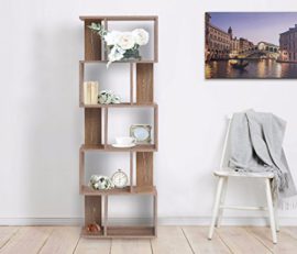 Mobili-Rebecca-Bibliotheque-Meuble-de-Rangement-5Etagres-Bois-Brun-Design-Moderne-Chambre-Enfant-Living-Cod-RE4789-0-0