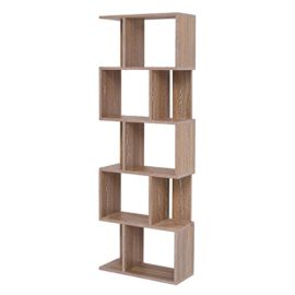 Mobili-Rebecca-Bibliotheque-Meuble-de-Rangement-5Etagres-Bois-Brun-Design-Moderne-Chambre-Enfant-Living-Cod-RE4789-0-1