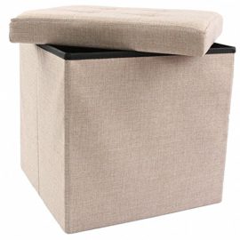 Ottomane de rangement en lin pliable Tabouret, Cube de rangement Panier Organiseur de poubelles conteneurs, pliable 38,1 cm Cube, Repose-pieds Assise, offrant Toys Collection Ottomane de rangement en lin pliable Tabouret, Cube de rangement Panier Organiseur de poubelles conteneurs, pliable 38,1 cm Cube, Repose-pieds Assise, offrant Toys Collection 5