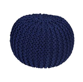 Pouf-en-maille-tresse-repose-pieds-coussin-coloris-Tango-Rouge-Noir-Latt-Ocre-Fum-Bleu-marine-et-Crme-0