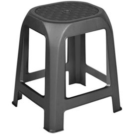 Promobo – Tabouret Décor Fidji Tressé Avec Revêtement Antidérapant Et Patins Noir Promobo – Tabouret Décor Fidji Tressé Avec Revêtement Antidérapant Et Patins Noir 2