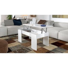 SWING Table basse transformable 100 cm – Blanc brillant SWING Table basse transformable 100 cm – Blanc brillant 2