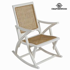 Sedia a dondolo di rattan bianca by Craften Wood (1000026335) Sedia a dondolo di rattan bianca by Craften Wood (1000026335) 2