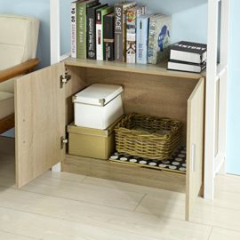 SoBuy-FRG200-N-Meuble-de-Rangement-Bibliothque-4-tagres-avec-1-armoire-modern–Largeur-80cm-0-3