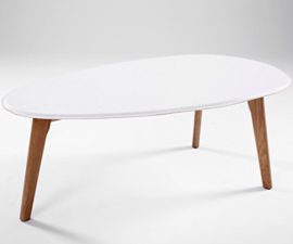 Table basse design scandinave VISBY blanc 90 cm x 50 cm Table basse design scandinave VISBY blanc 90 cm x 50 cm 2