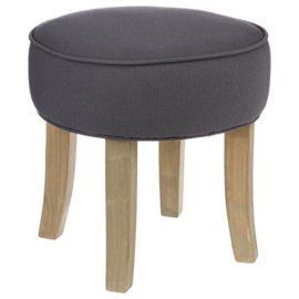 Tabouret Pouf rond – LIN et COTON – coloris GRIS Souris Tabouret Pouf rond – LIN et COTON – coloris GRIS Souris