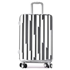 Valise-trolley-68cm-taille-M-cabine-ultra-lger-fermeture--glissire-en-aluminium-4-roues-74L-0