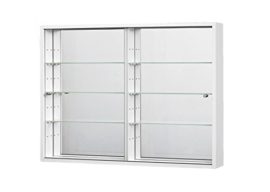 Vitrine-murale-80x60x11-cm-collection-miniature-blanc-avec-6-tagres-en-verre-et-miroir-0