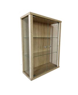 Vitrine-murale-80x60x25-cm-collection-miniature-chne-Sonoma-avec-2-tagres-en-verre-0