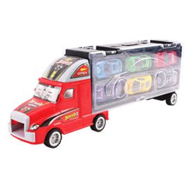 deAO-tui-Porte-Voiture-avec-Conception-de-Camion-Convoyeur-Transporteur-du-Vhicule-avec-Assortiment-de-6-Voitures-Inclus-0