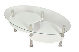 ts-ideen Table d’appoint Table basse Salon Table en verre ovale 100 x 60 cm Verre 6 mm d’épaisseur ts-ideen Table d’appoint Table basse Salon Table en verre ovale 100 x 60 cm Verre 6 mm d’épaisseur 4