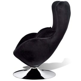 vidaXL Chaise Å“uf pivotante avec coussin argent vidaXL Chaise Å“uf pivotante avec coussin argent 4