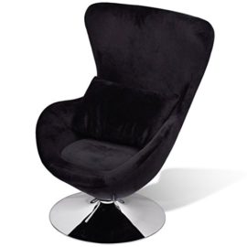 vidaXL Chaise Å“uf pivotante avec coussin argent vidaXL Chaise Å“uf pivotante avec coussin argent 2