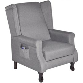 vidaXL Fauteuil TV de massage réglable inclinable en Tissu Gris avec télécommande vidaXL Fauteuil TV de massage réglable inclinable en Tissu Gris avec télécommande