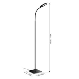 Aglaia Lampadaire Tactile 6.8W, Lampe LED sur Pied Dimmable avec 3 Niveaux de Luminosité, 4000K Blanc Naturel pour Chambre, Salon (Noir) Aglaia Lampadaire Tactile 6.8W, Lampe LED sur Pied Dimmable avec 3 Niveaux de Luminosité, 4000K Blanc Naturel pour Chambre, Salon (Noir) 3