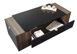 Berlioz Creations Lucky Table Basse Bois Noir Haute Brillance et Prunier 123 x 42 x 55 cm Berlioz Creations Lucky Table Basse Bois Noir Haute Brillance et Prunier 123 x 42 x 55 cm 5