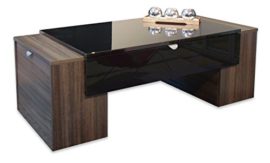 Berlioz-Creations-Lucky-Table-Basse-Bois-Noir-Haute-Brillance-et-Prunier-123-x-42-x-55-cm-0