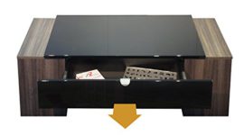 Berlioz-Creations-Lucky-Table-Basse-Bois-Noir-Haute-Brillance-et-Prunier-123-x-42-x-55-cm-0-3