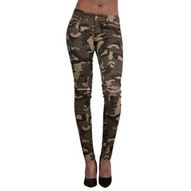 Bold Manner Pantalon Femme Camouflage Jeans Pants Taille Haute Slim Trou Seyx Mode Bold Manner Pantalon Femme Camouflage Jeans Pants Taille Haute Slim Trou Seyx Mode