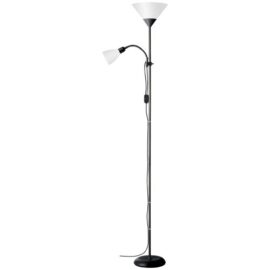 Brilliant AG 93008/76 Spari 4 Lampadaire avec Liseuse Aluminium/Plastique 60 W E27 Noir/Blanc Brilliant AG 93008/76 Spari 4 Lampadaire avec Liseuse Aluminium/Plastique 60 W E27 Noir/Blanc