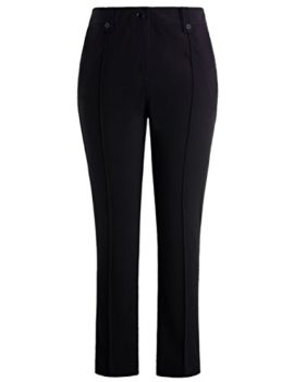 Chicwe Femme Étendue Jambe droite Grande taille Pants avec Double onglets Ceinture 46-58 Chicwe Femme Étendue Jambe droite Grande taille Pants avec Double onglets Ceinture 46-58