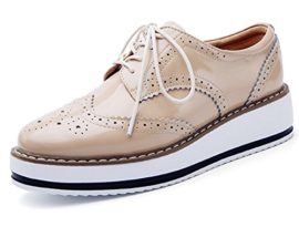 DADAWEN-Brogues-FemmesChaussures-de-Ville–Lacets-Derbies-Baskets-Cuir-Plateforme-0-3