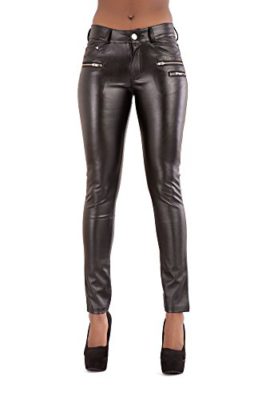 Femmes-Shaping-Effet-taille-normale-PU-Faux-cuir-Skinny-noir-Skinny-Fit-Extensible-Pantalons-Leggings-Pantalons-0