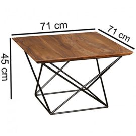 FineBuy Motif Canapé Table Okala carrée moderne Table en bois de sheesham Bois massif 71 ? X 71 ? X 45?cm avec structure en métal Table basse FineBuy Motif Canapé Table Okala carrée moderne Table en bois de sheesham Bois massif 71 ? X 71 ? X 45?cm avec structure en métal Table basse 4